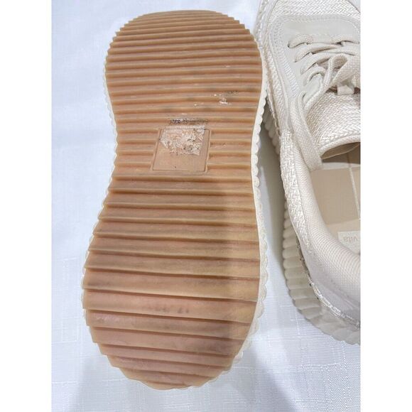 Dolce Vita Denae Sneakers Women’s  Size 8.5M Ivory Vanilla  Woven Shoes - Picture 5 of 8